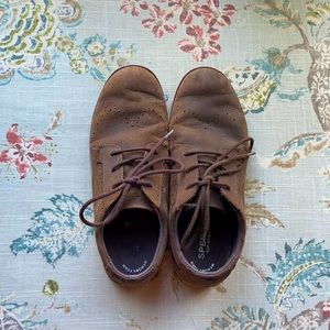 Brown dress shoes made by Sperry